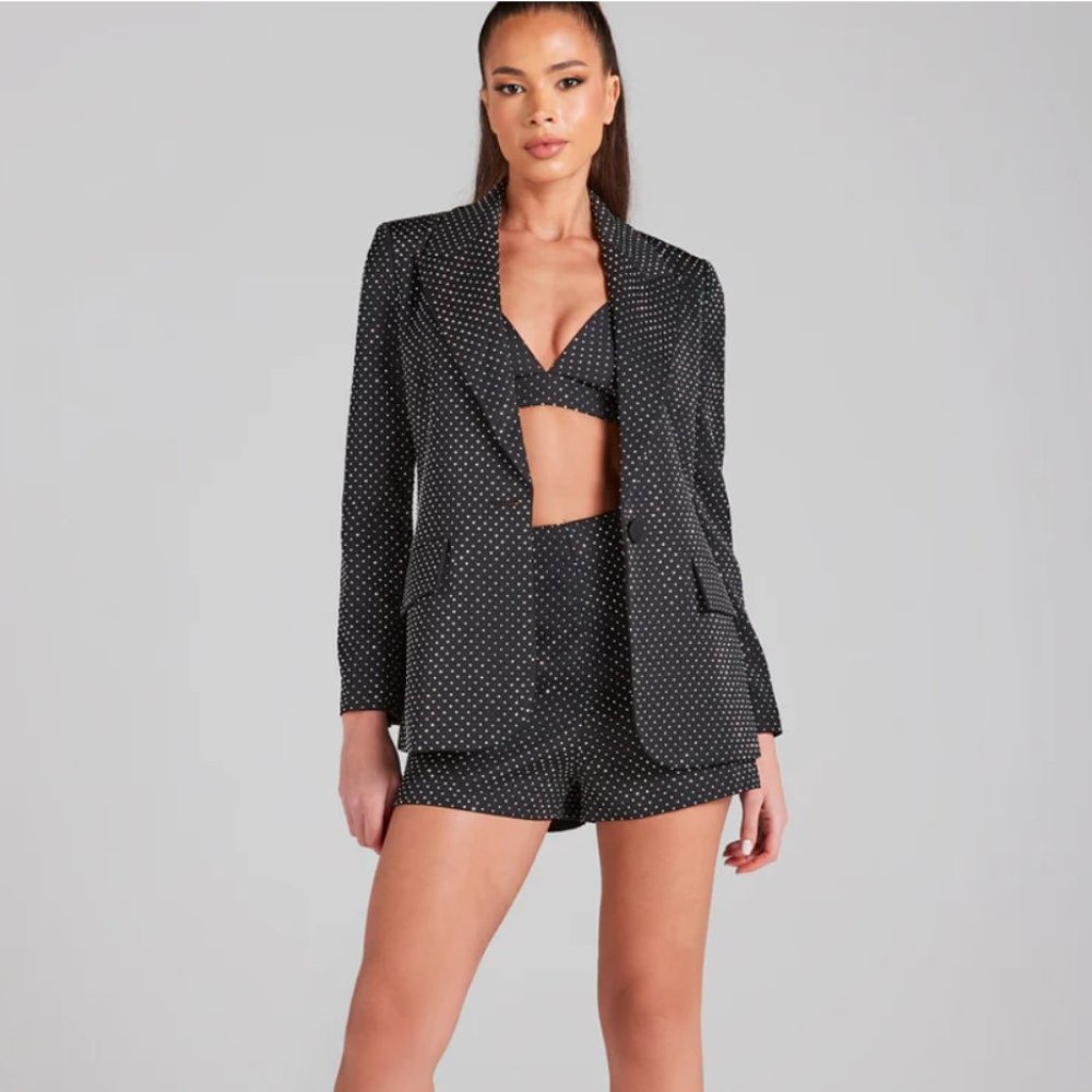 NADINE MERABI KIRA BLACK BLAZER